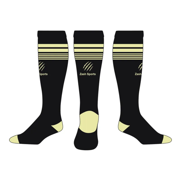 Zash Sports Socks – Black & Yellow Claw Edition